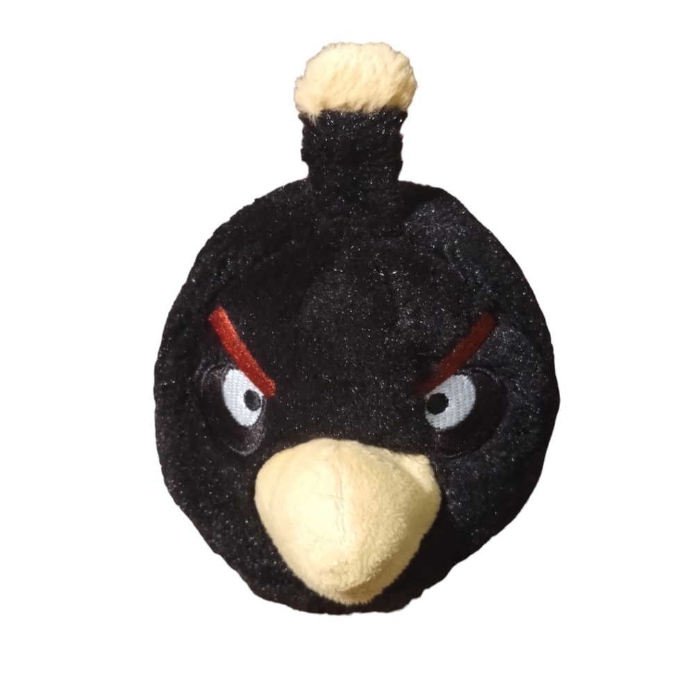 Angry Birds Black Bomb Bird Plush Toy 6” Stuffed No Sound Stuffed Animal Doll